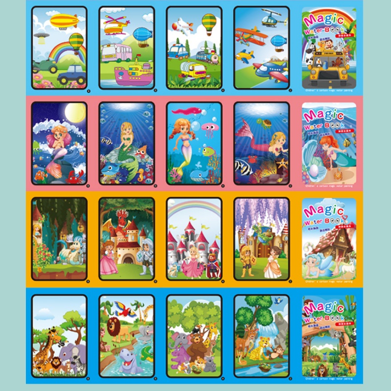 Magic Water Drawing Book Child - Reusable Water Magic Coloring Book 评论和价格