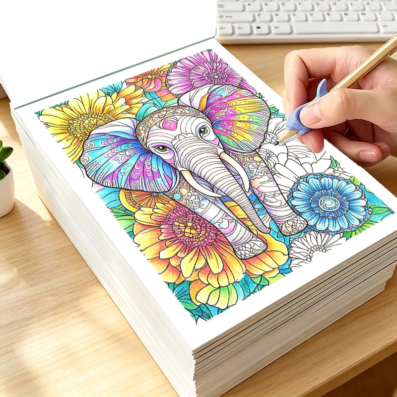 Adult Animal Coloring Book Lit - Adult Coloring Book Stress Relief 评论和价格