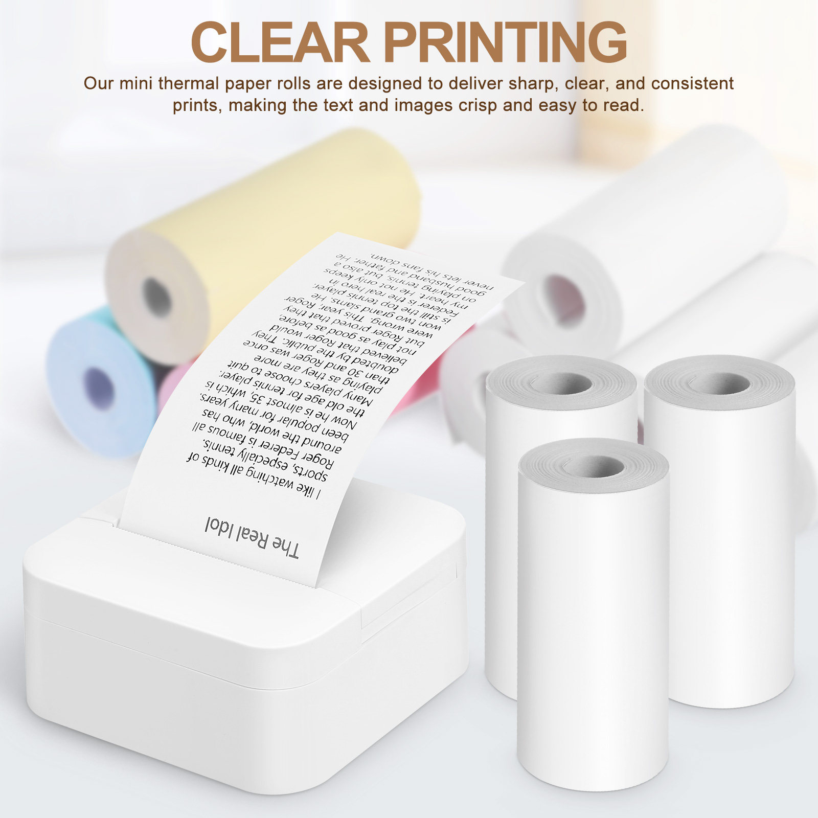 13 Rolls Printer Paper Pocket  - Mini Pocket Thermal Printer Paper Roll 评论和价格